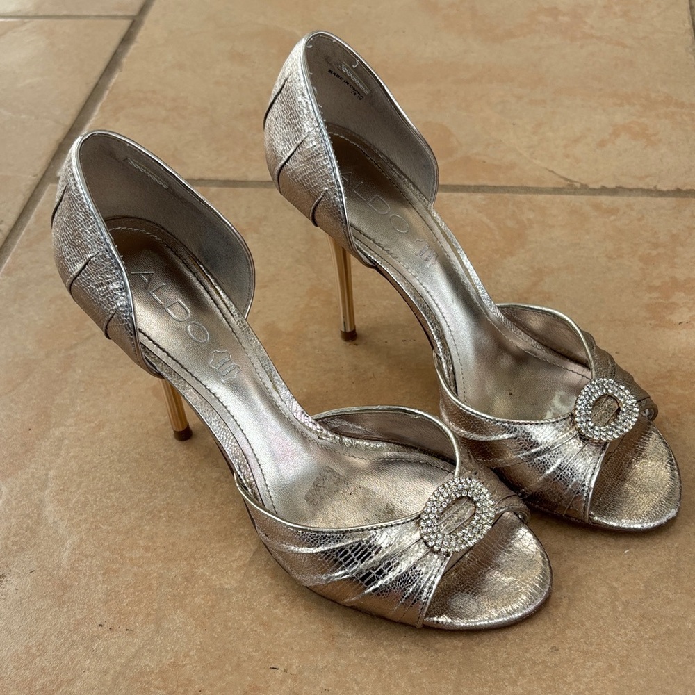 Aldo Silver/gold toned Women's Heels